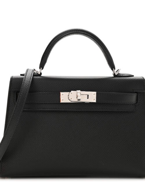 Kelly Epsom Schwarz/Silbern 20 cm