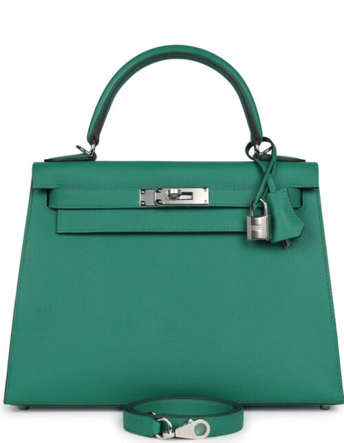 Kelly Mini Epsom Smaragdgrün/Silber