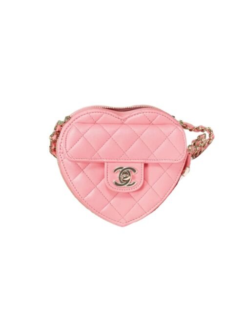 Heart Bag Klein Rosa 13 cm