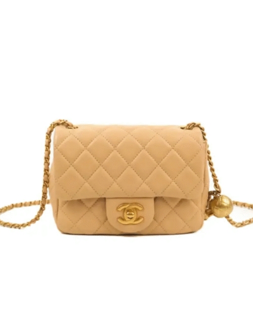 Mini Square Pearl Crush Beige 16.5 cm