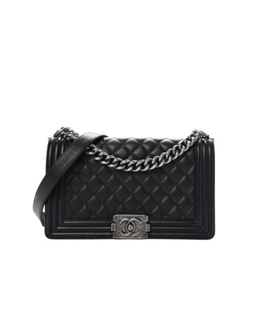 Boy Old Schwarz mit silberner Kette 28 cm