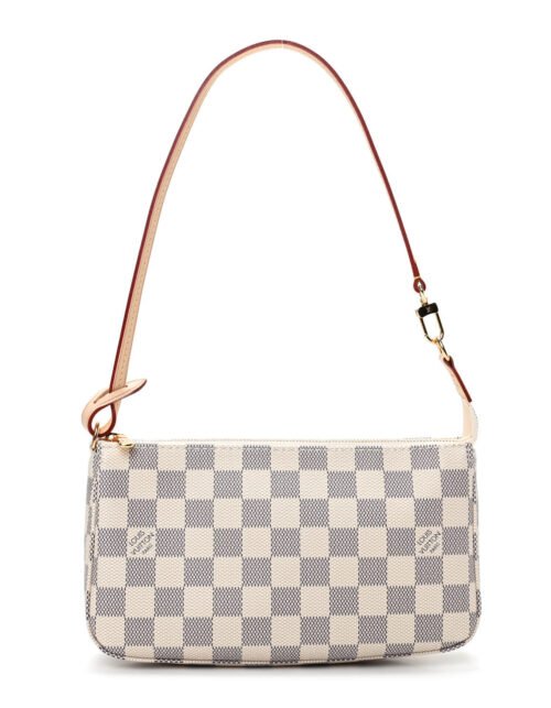 Damier Pochette Weiß 23,5 cm