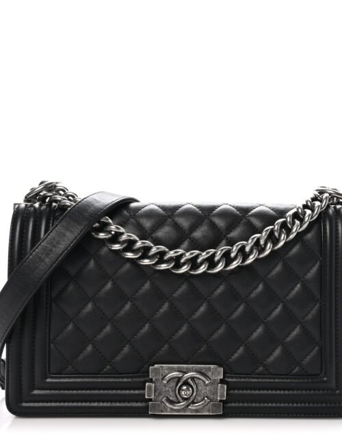 Boy Old Schwarz mit silberner Kette 28 cm