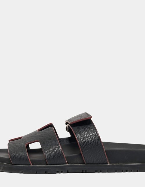 Cyprus Sandals Schwarz mit roten Rändern