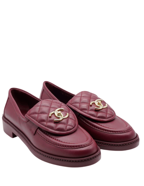 Burgunderrote Loafers