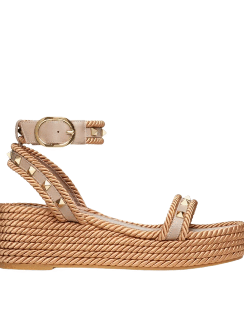 Rockstud sandalen met sleehak